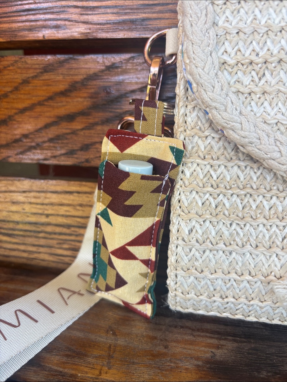 Aztec Keychain Chapstick Holder - Picture 2 of 2